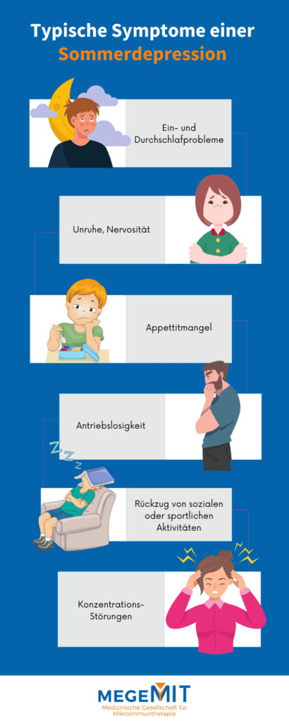 Typische Symptome einer Sommerdepression